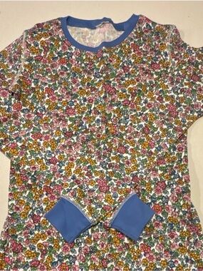 Mini Boden Girls Size 10-11 Floral 2-Piece Cotton Pajama Set Long Sleeve